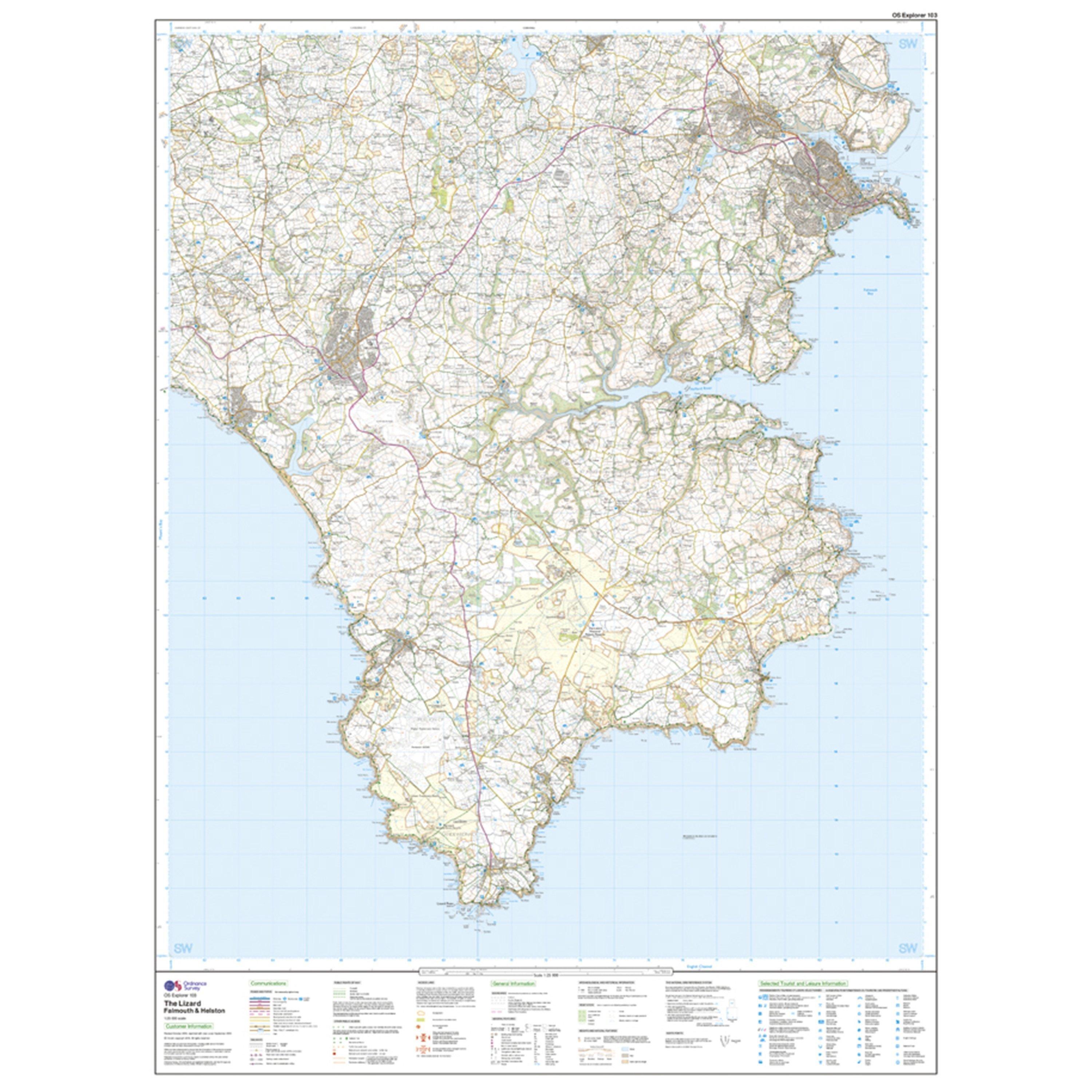 Explorer 103 The Lizard Map With Digital Version