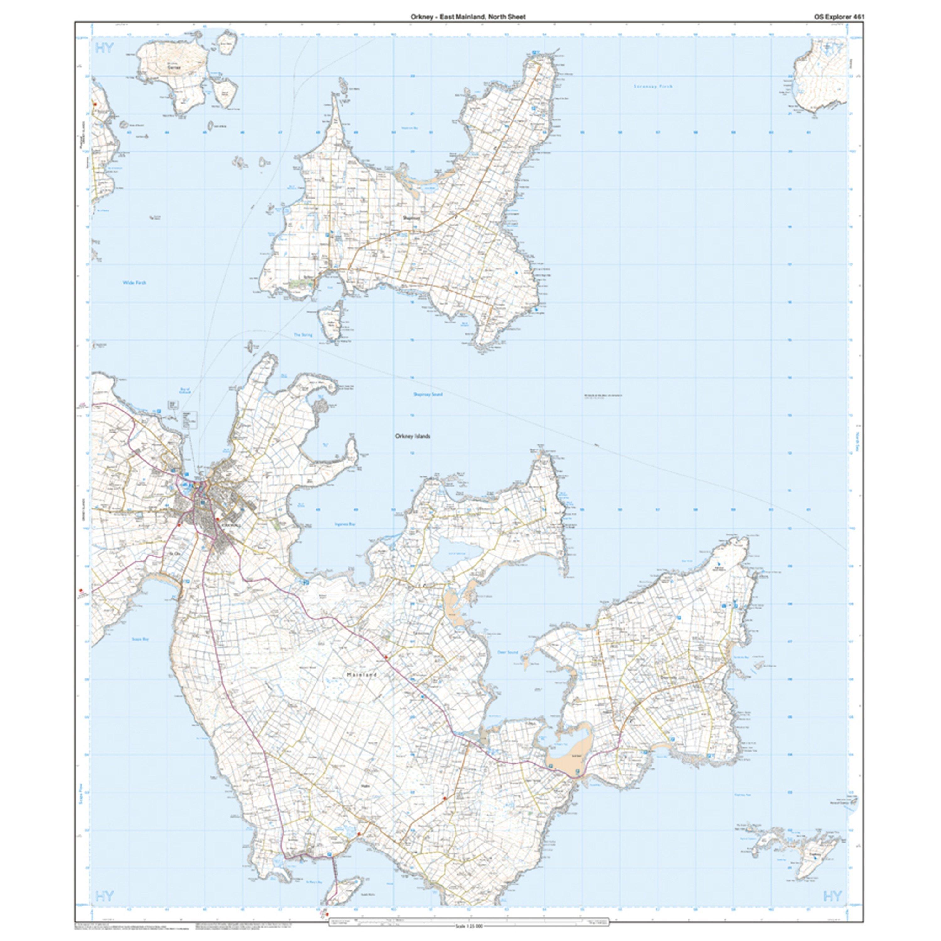 Explorer 461 Orkney East Mainland Map With Digital Version