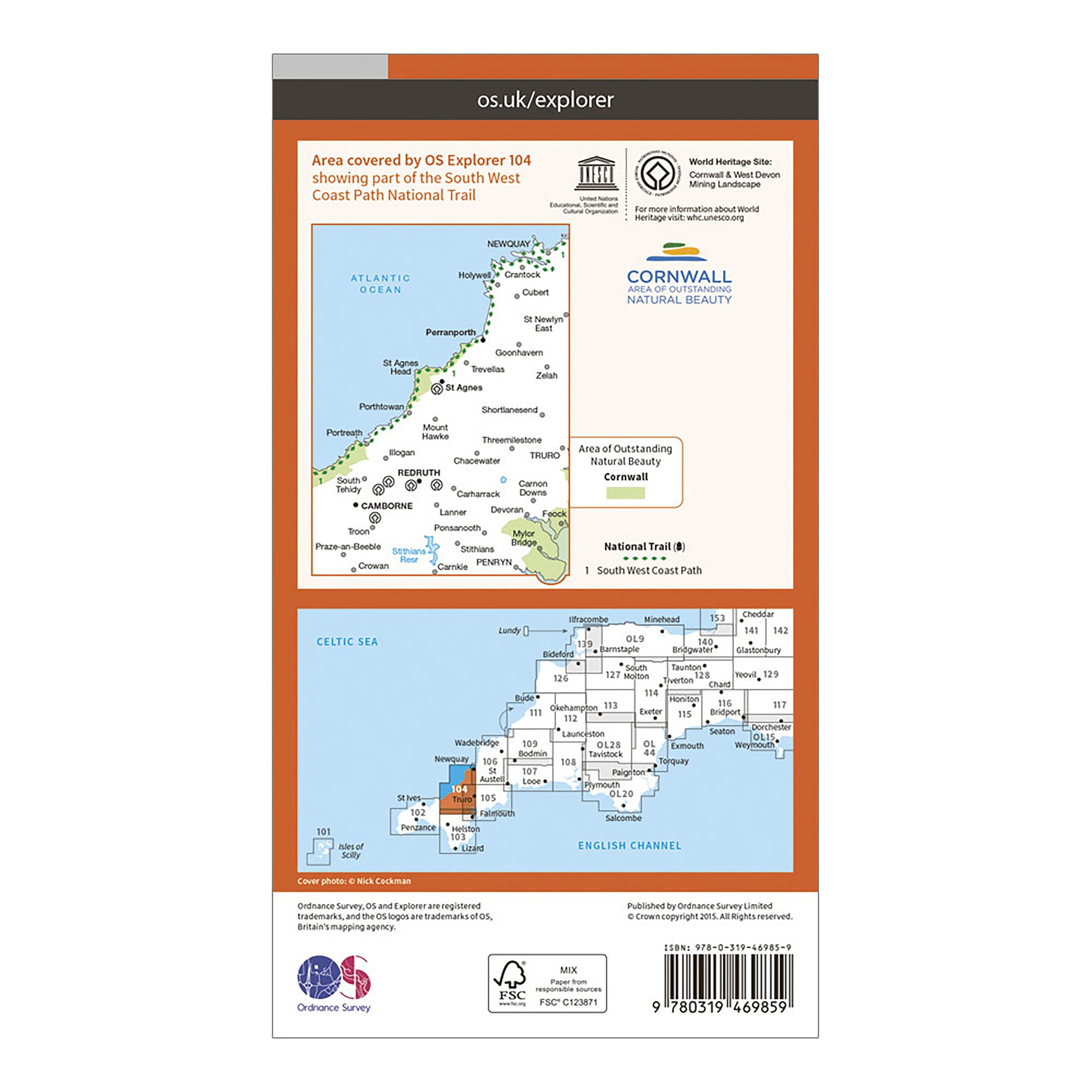 Explorer Active 104 Redruth & St Agnes Map With Digital Version