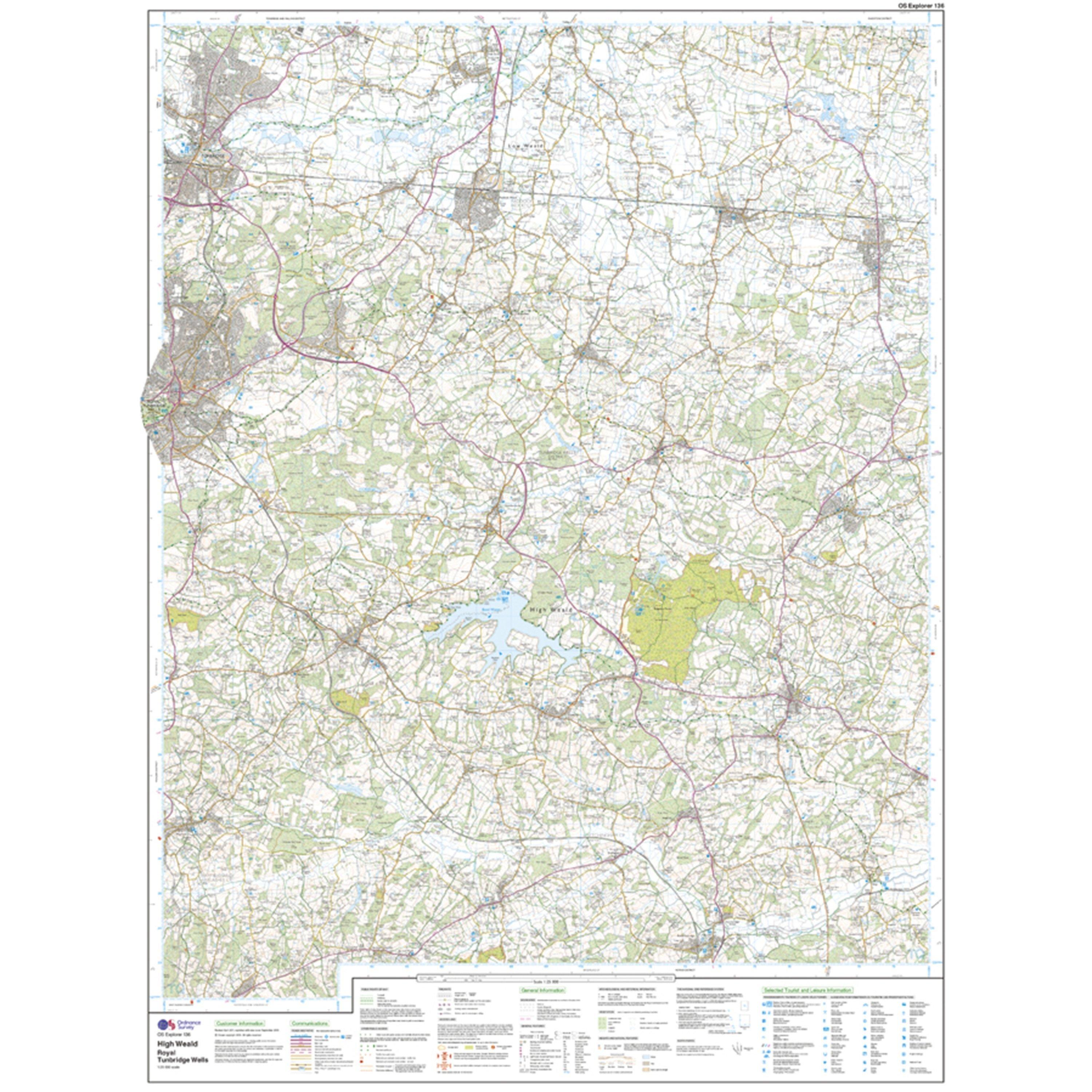 Explorer 136 High Weald Map With Digital Version