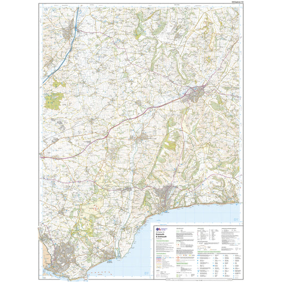 Explorer Active 115 Exmouth & Sidmouth Map With Digital Version