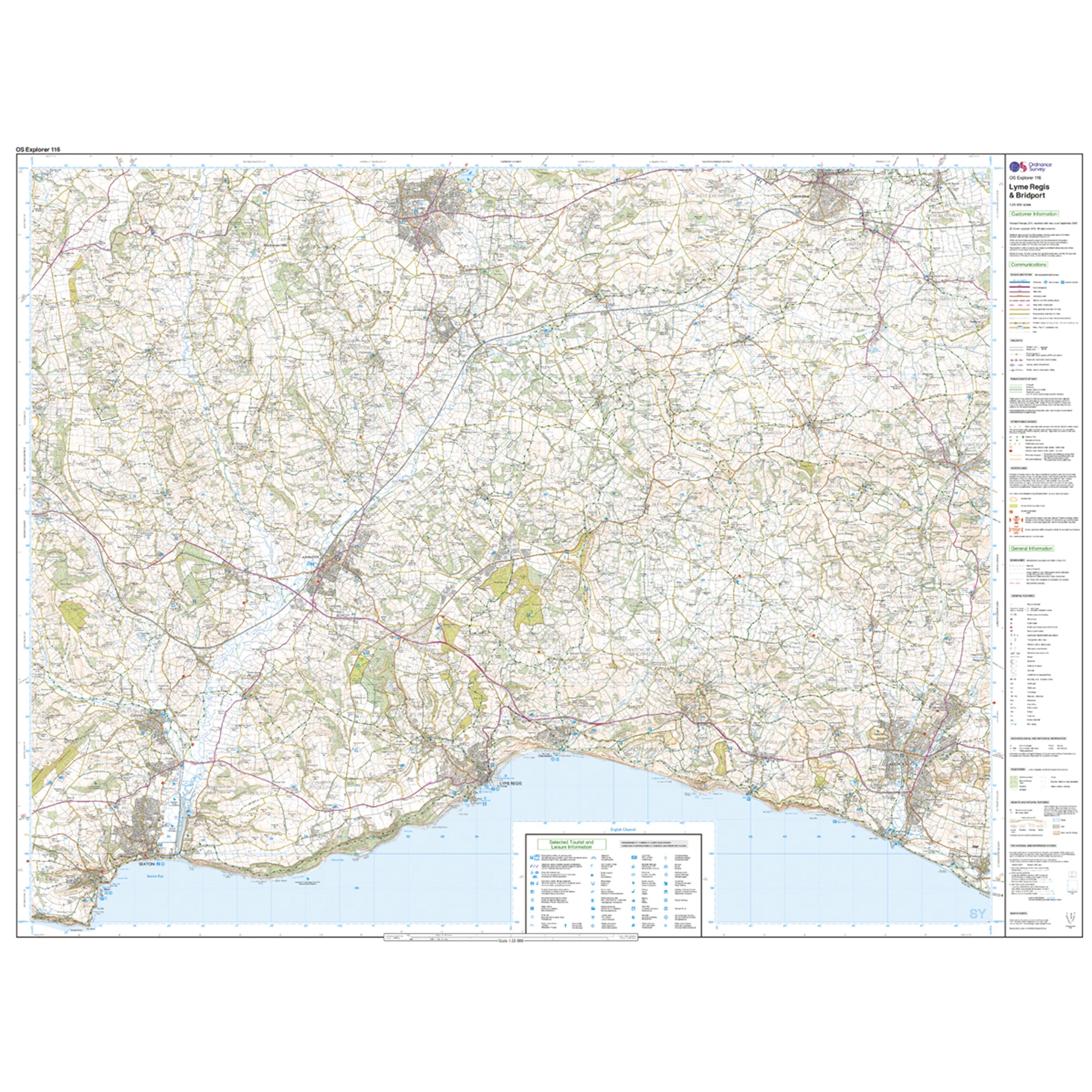 Explorer Active 116 Lyme Regis & Bridport Map With Digital Version