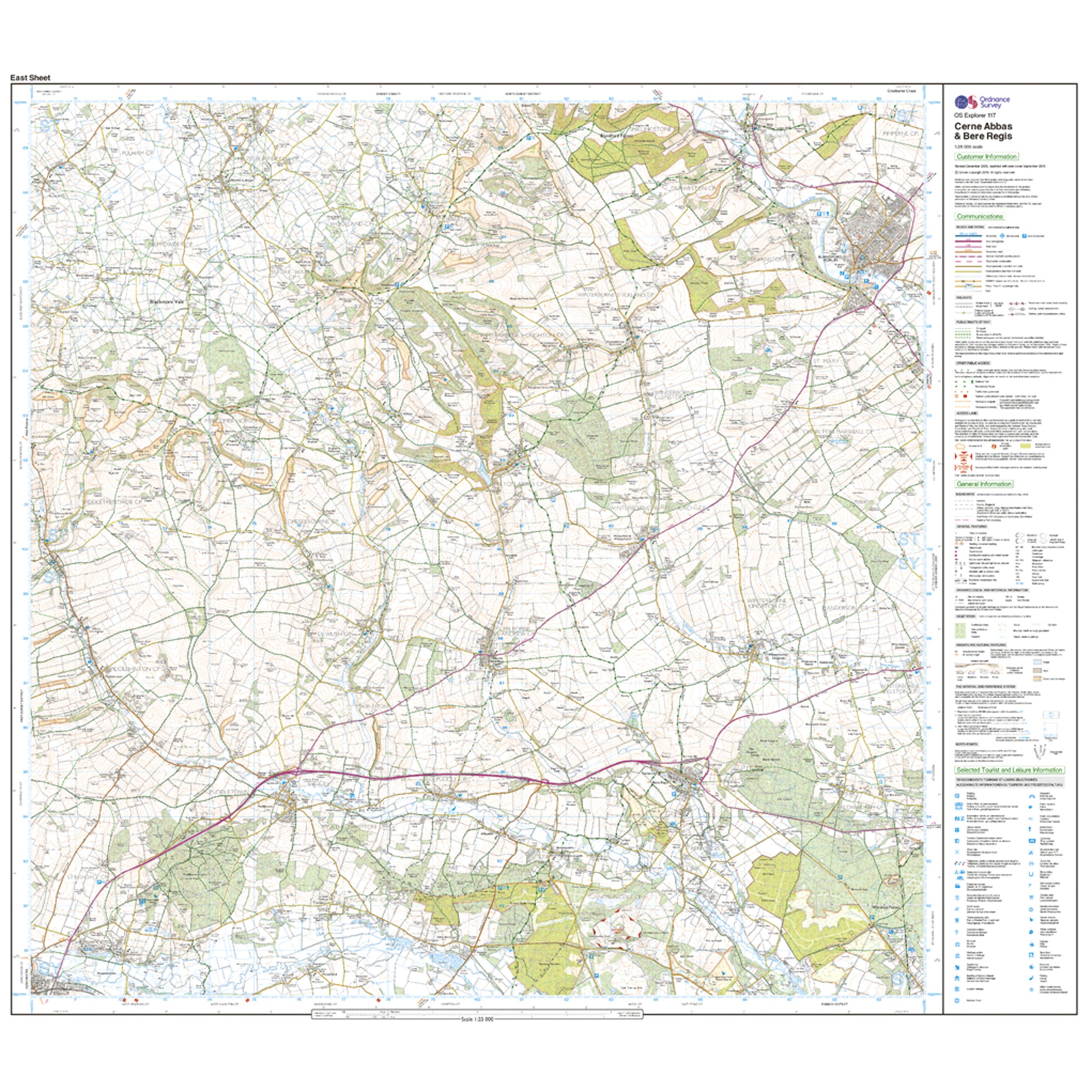 Explorer Active 117 Cerne Abbas & Bere Regis Map With Digital Version