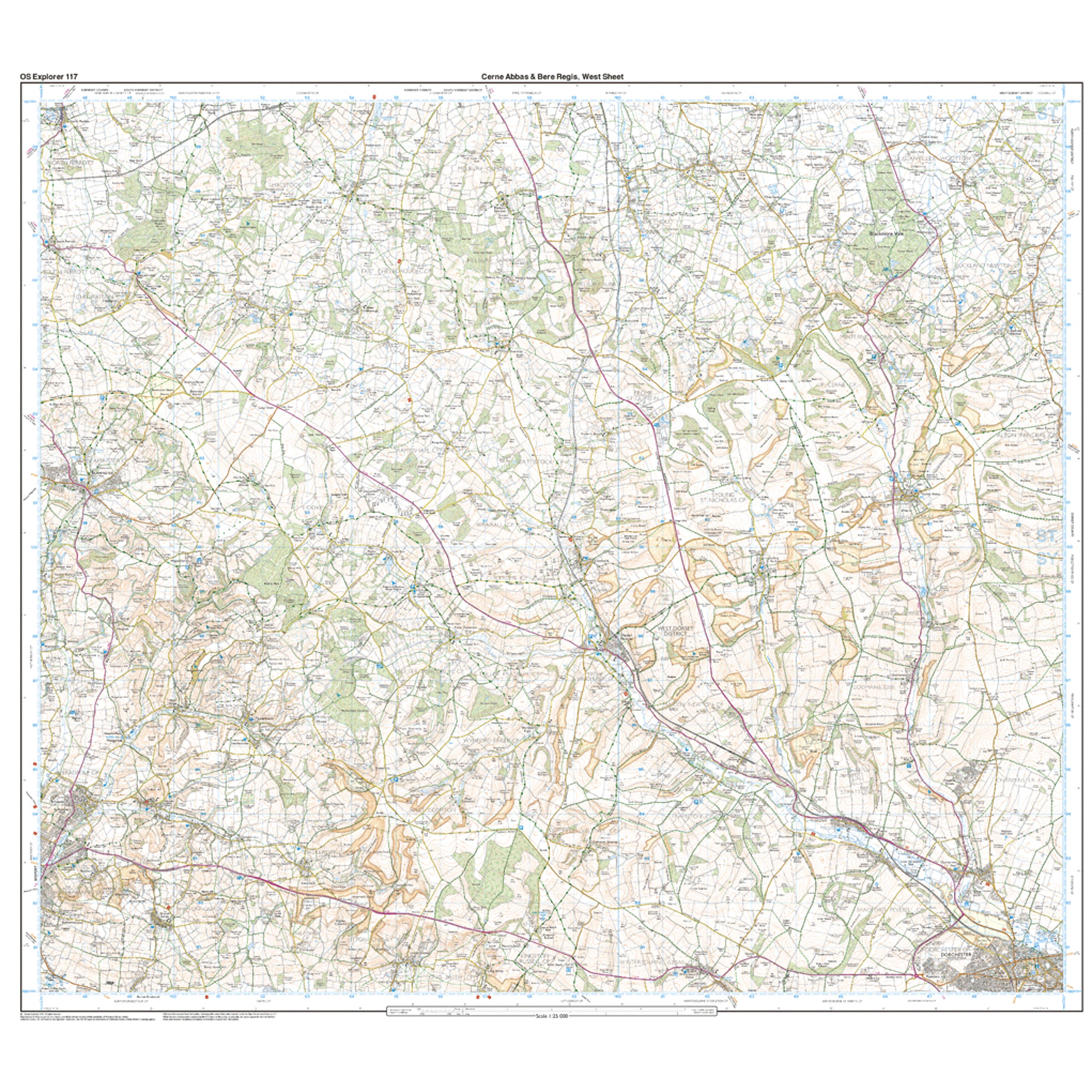Explorer Active 117 Cerne Abbas & Bere Regis Map With Digital Version