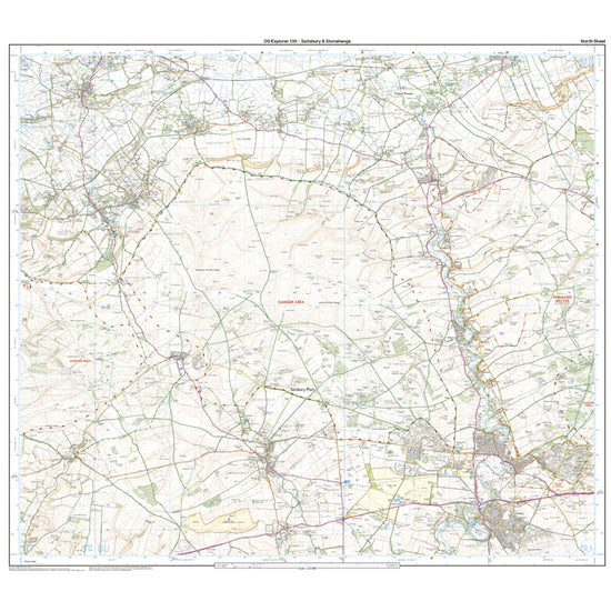 Explorer Active 130 Salisbury & Stonehenge Map With Digital Version