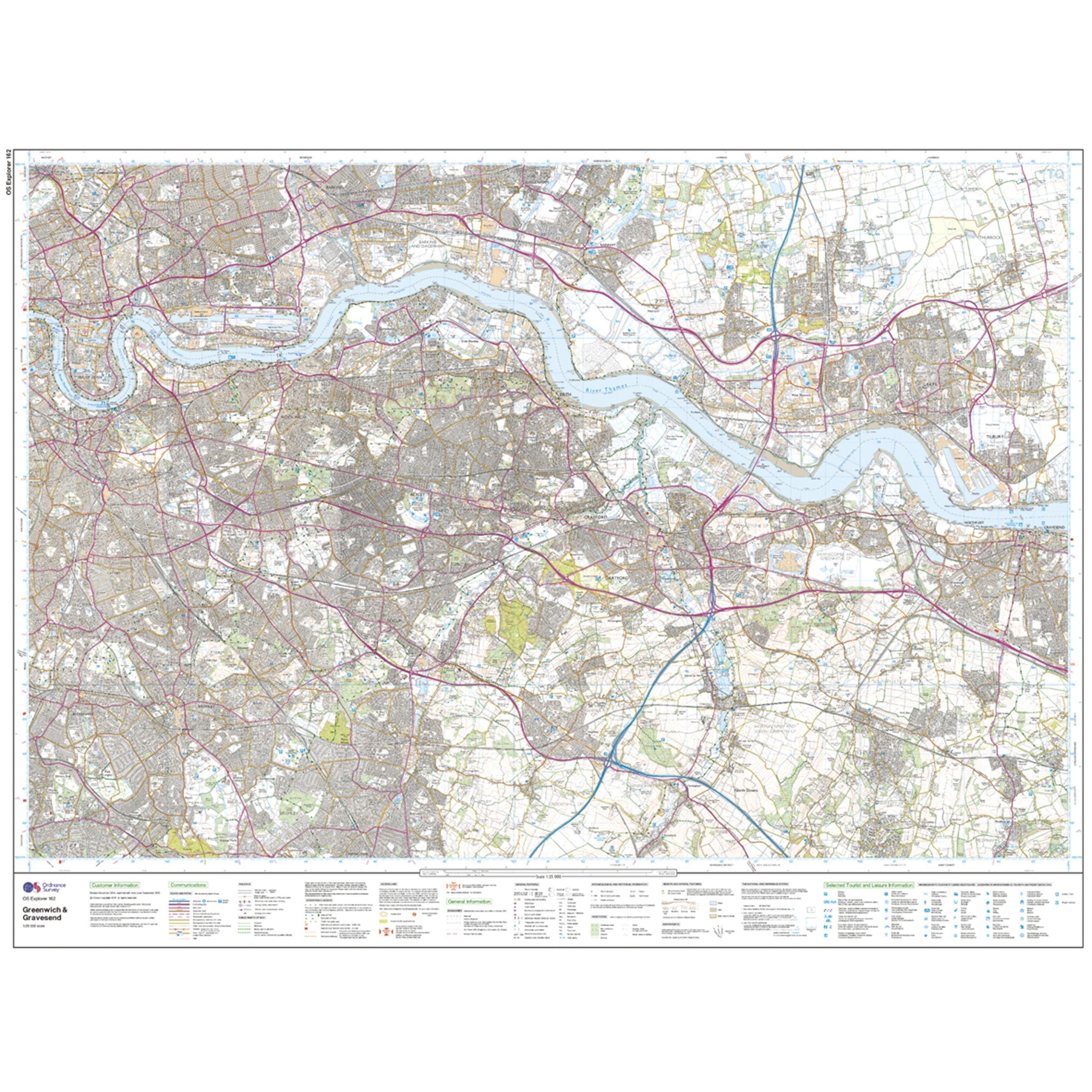 Explorer 162 Greenwich & Gravesend Map With Digital Version