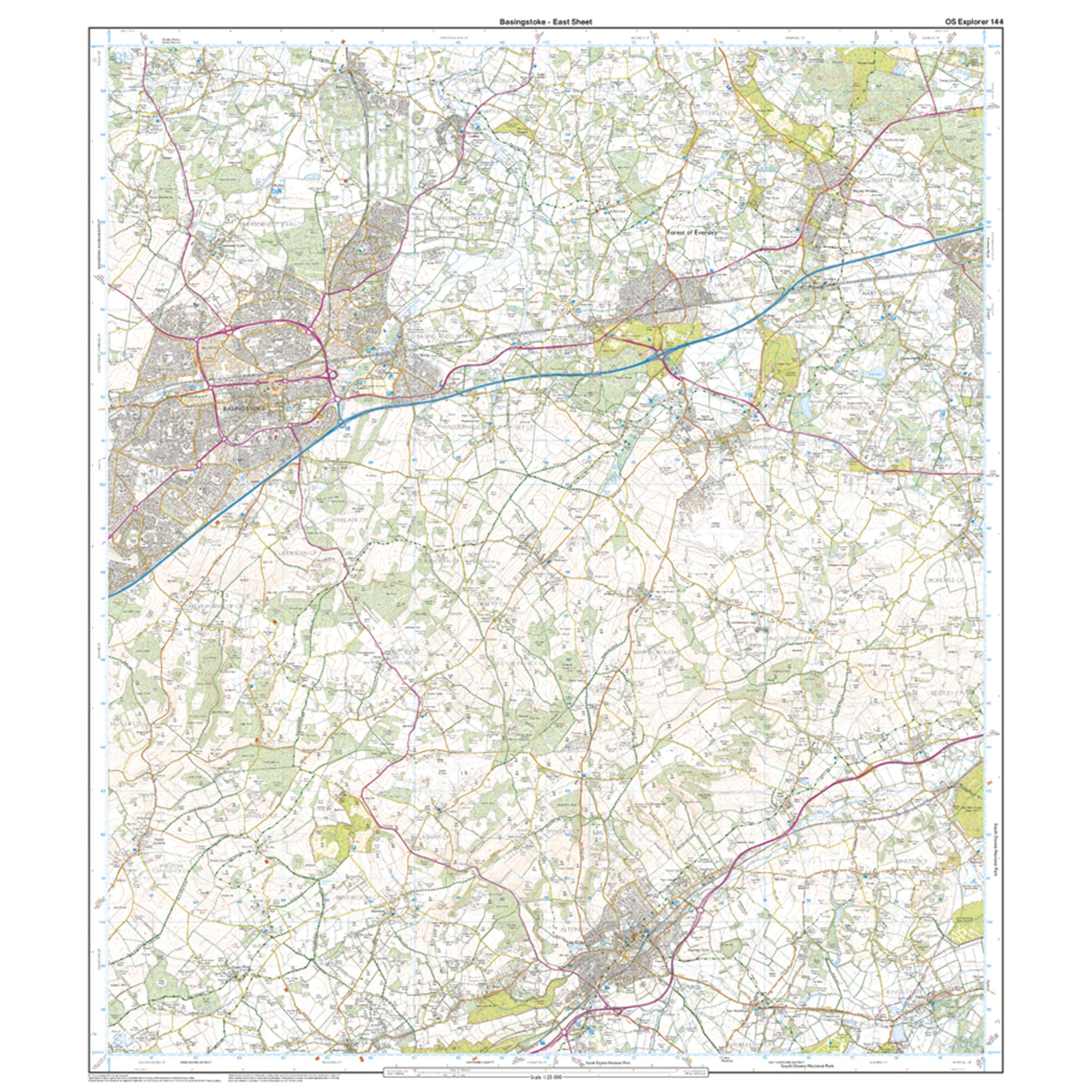 Explorer Active 144 Basingstoke, Alton & Whitchurch Map With Digital Version