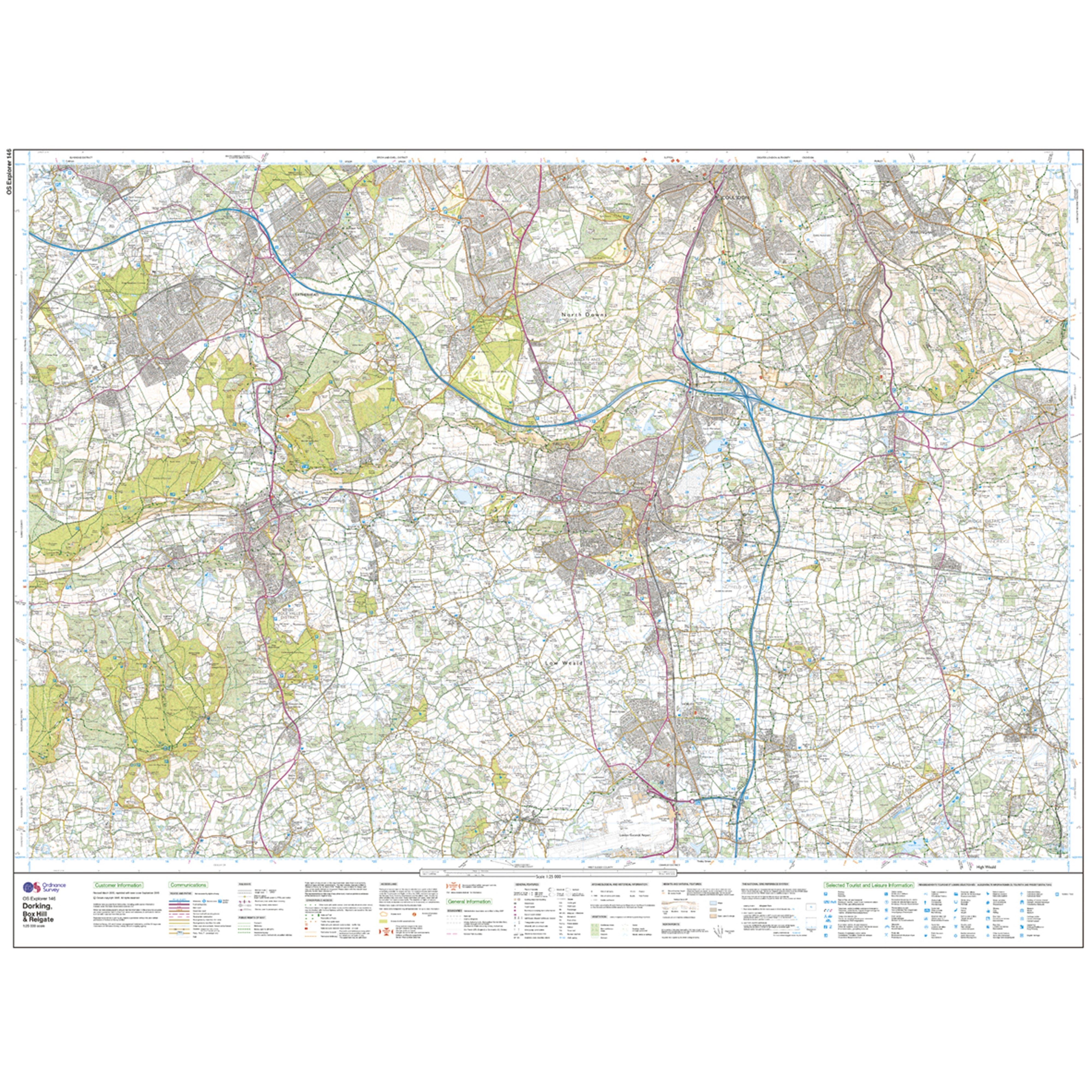 Explorer Active 146 Dorking, Box Hill & Reigate Map With Digital Version