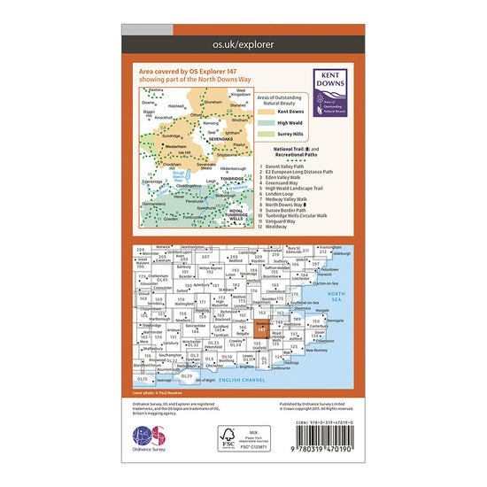 Explorer Active 147 Sevenoaks & Tonbridge Map With Digital Version