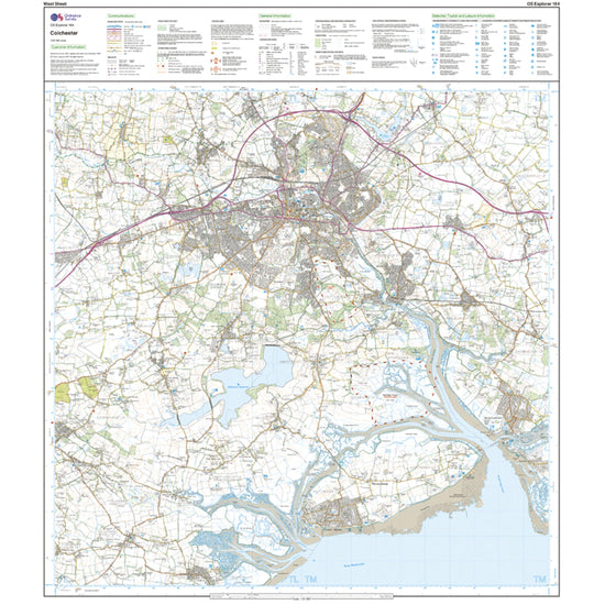Explorer 184 Colchester, Harwich & Clacton-on-Sea Map With Digital Version