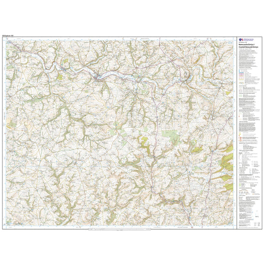 Explorer 185 Newcastle Emlyn, Llandysul & Cynwyl Elfed Map With Digital Version