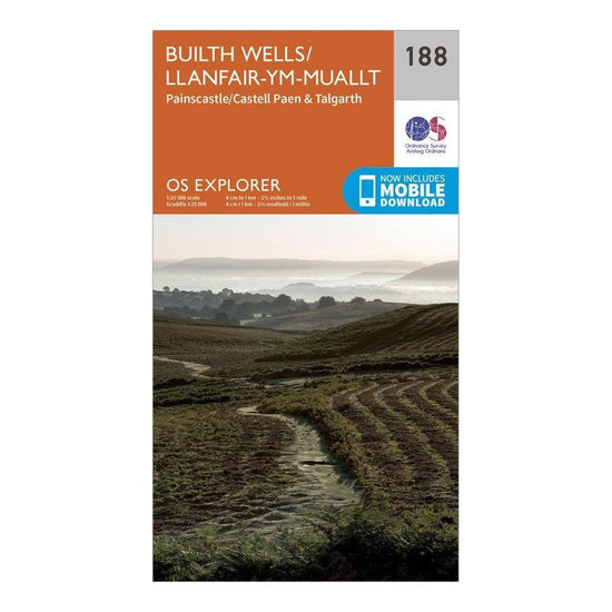 Explorer 188 Builth Wells Paincastle Talgarth Map With Digital Version
