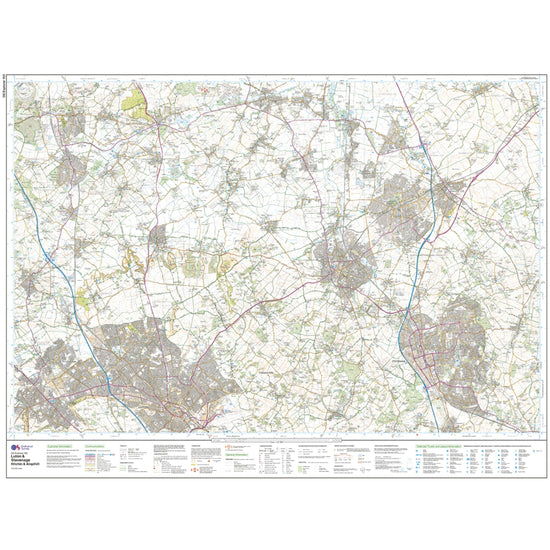 Explorer 193 Luton & Stevenage, Hitchin & Ampthill Map With Digital Version