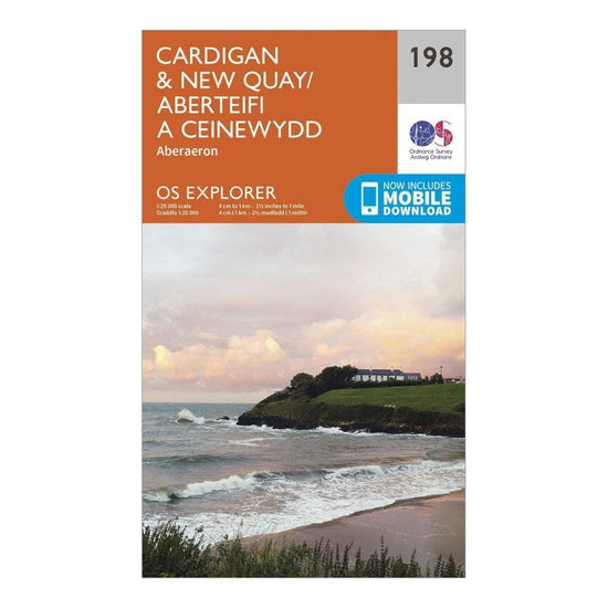 Explorer 198 Cardigan New Quay Aberaeron Map With Digital Version