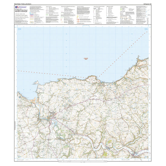 Explorer 198 Cardigan New Quay Aberaeron Map With Digital Version