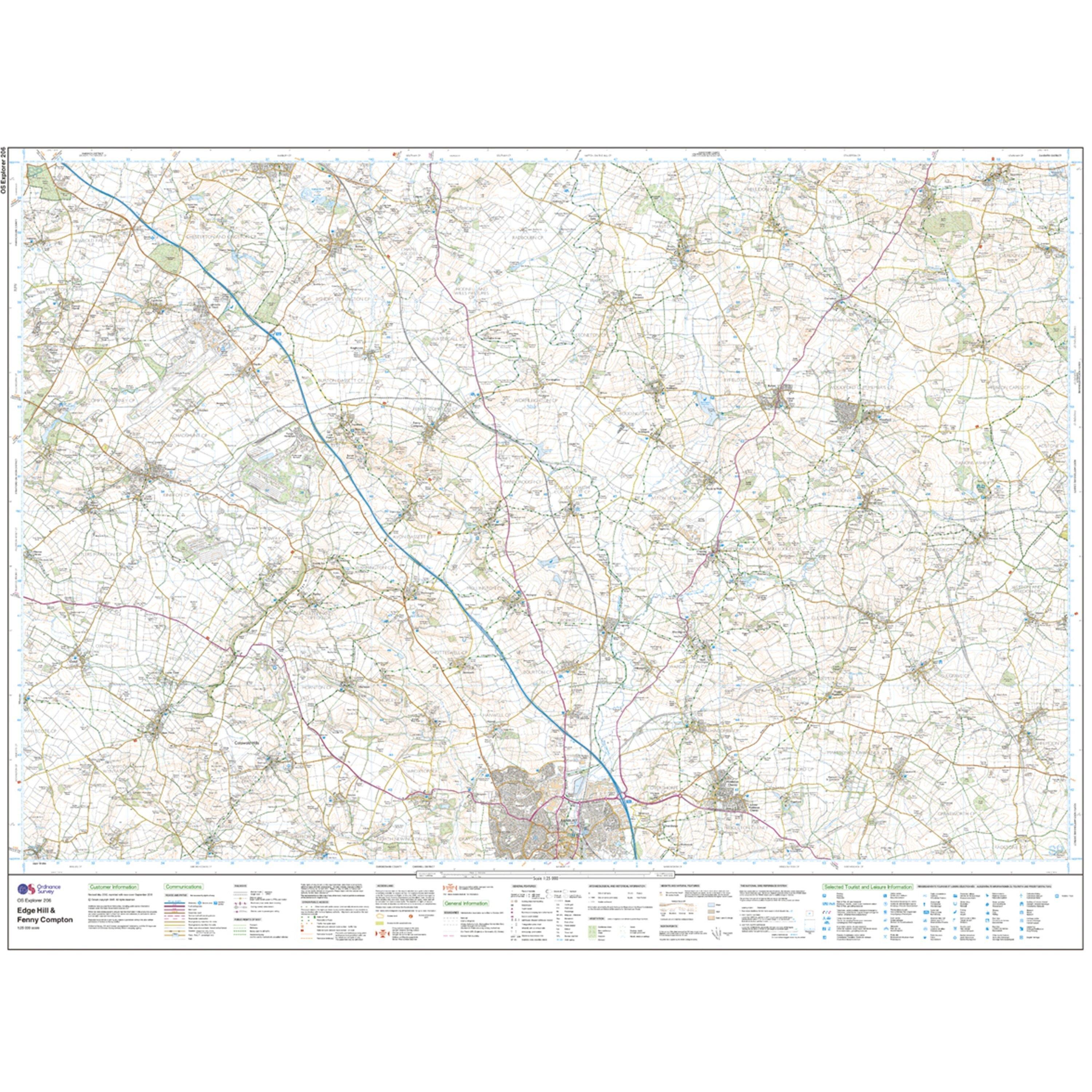 Explorer 206 Edge Hill & Fenny Compton Map With Digital Version