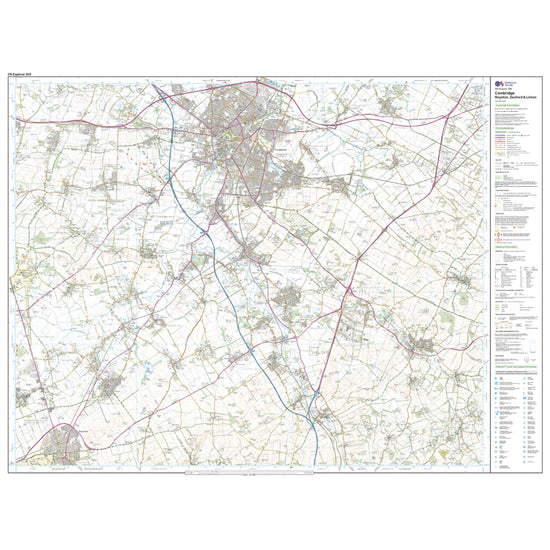 Explorer 209 Cambridge, Royston, Duxford & Linton Map With Digital Version