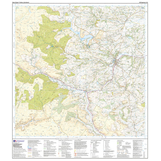 Explorer 214 Llanidloes & Newtown Map With Digital Version