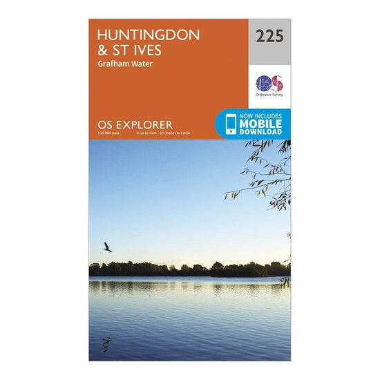 Explorer 225 Huntingdon St Ives Grafham Water Map With Digital Version