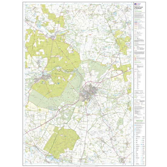 Explorer 229 Thetford Forest in the Brecks Map With Digital Version