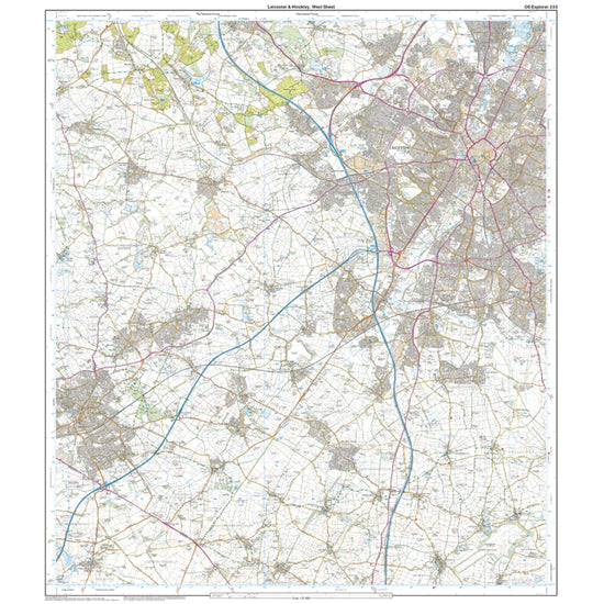 Explorer 233 Leicester & Hinckley Map With Digital Version