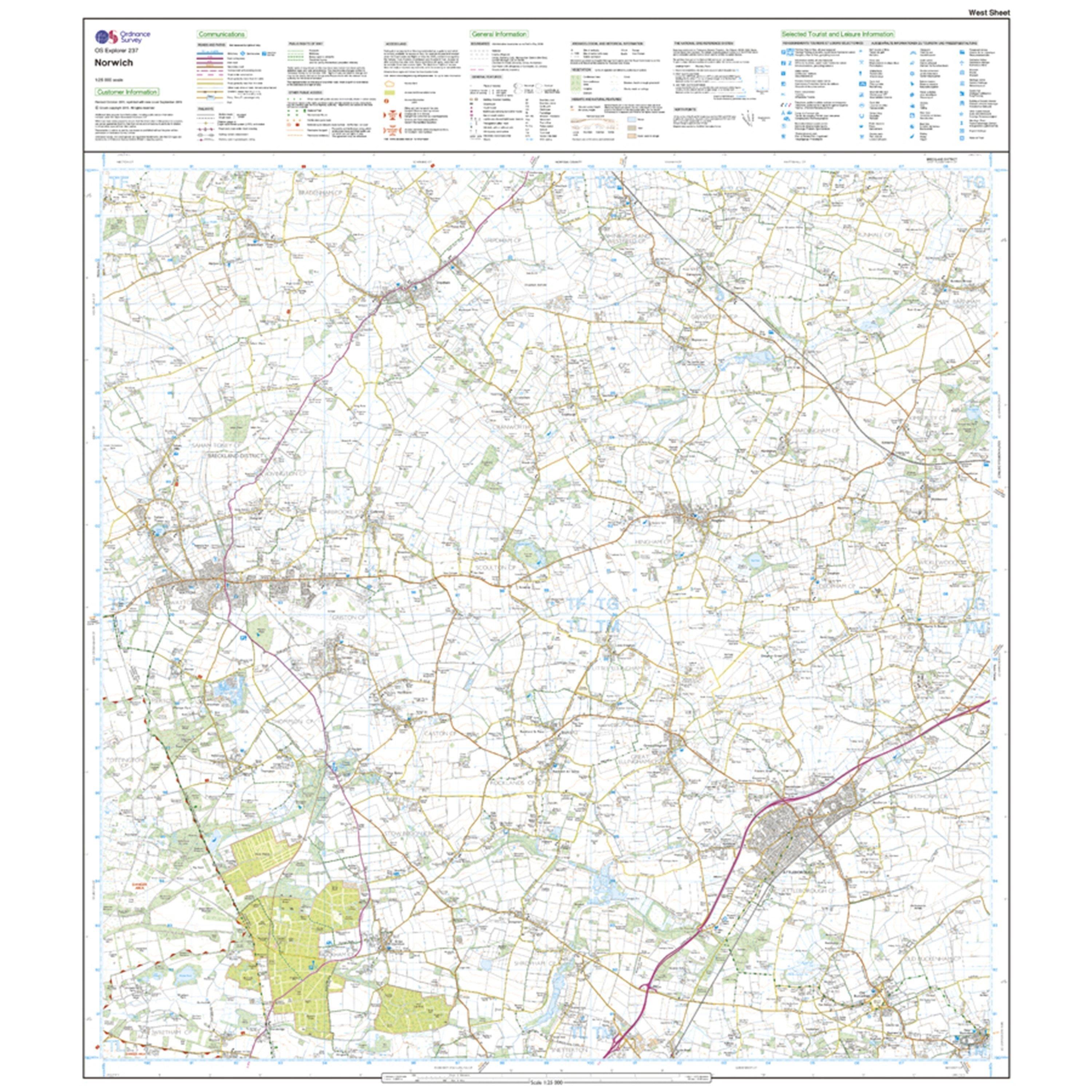 Explorer 237 Norwich Map With Digital Version