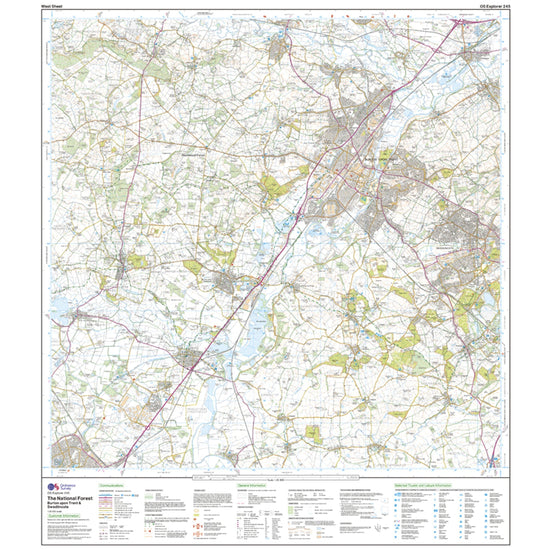 Explorer 245 The National Forest Map With Digital Version