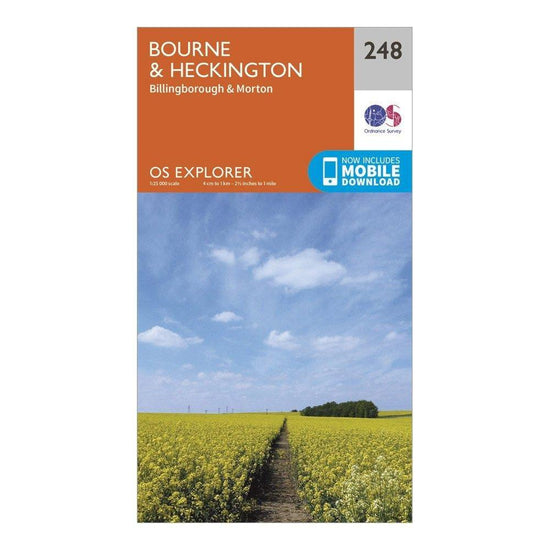 Explorer 248 Bourne & Heckington Map With Digital Version