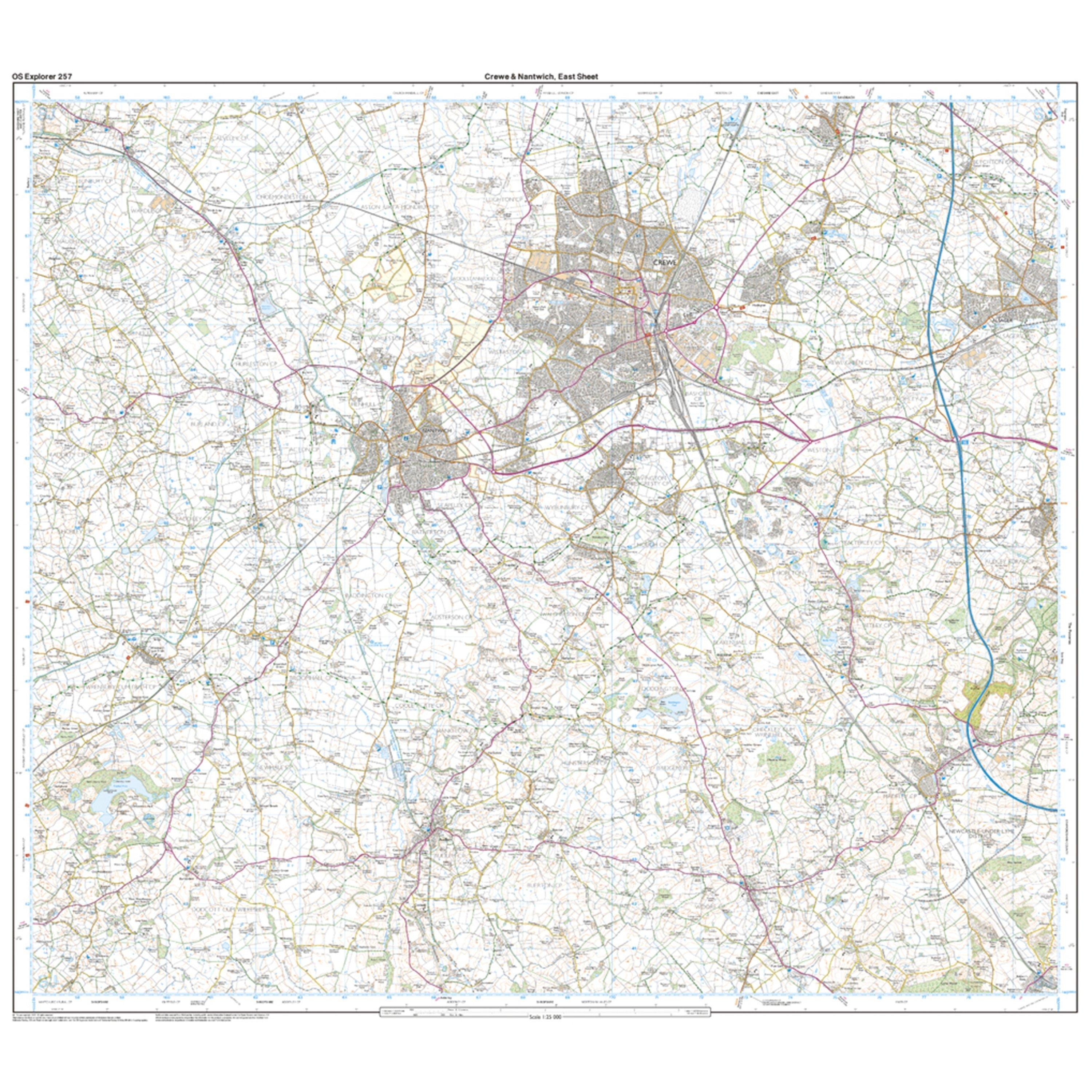 Explorer 257 Crewe Nantwich Map With Digital Version