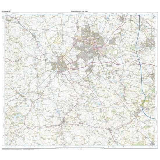 Explorer 257 Crewe Nantwich Map With Digital Version