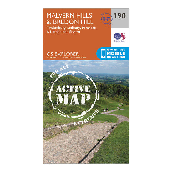 Explorer Active 190 Malvern Hills & Bredon Hill Map With Digital Version