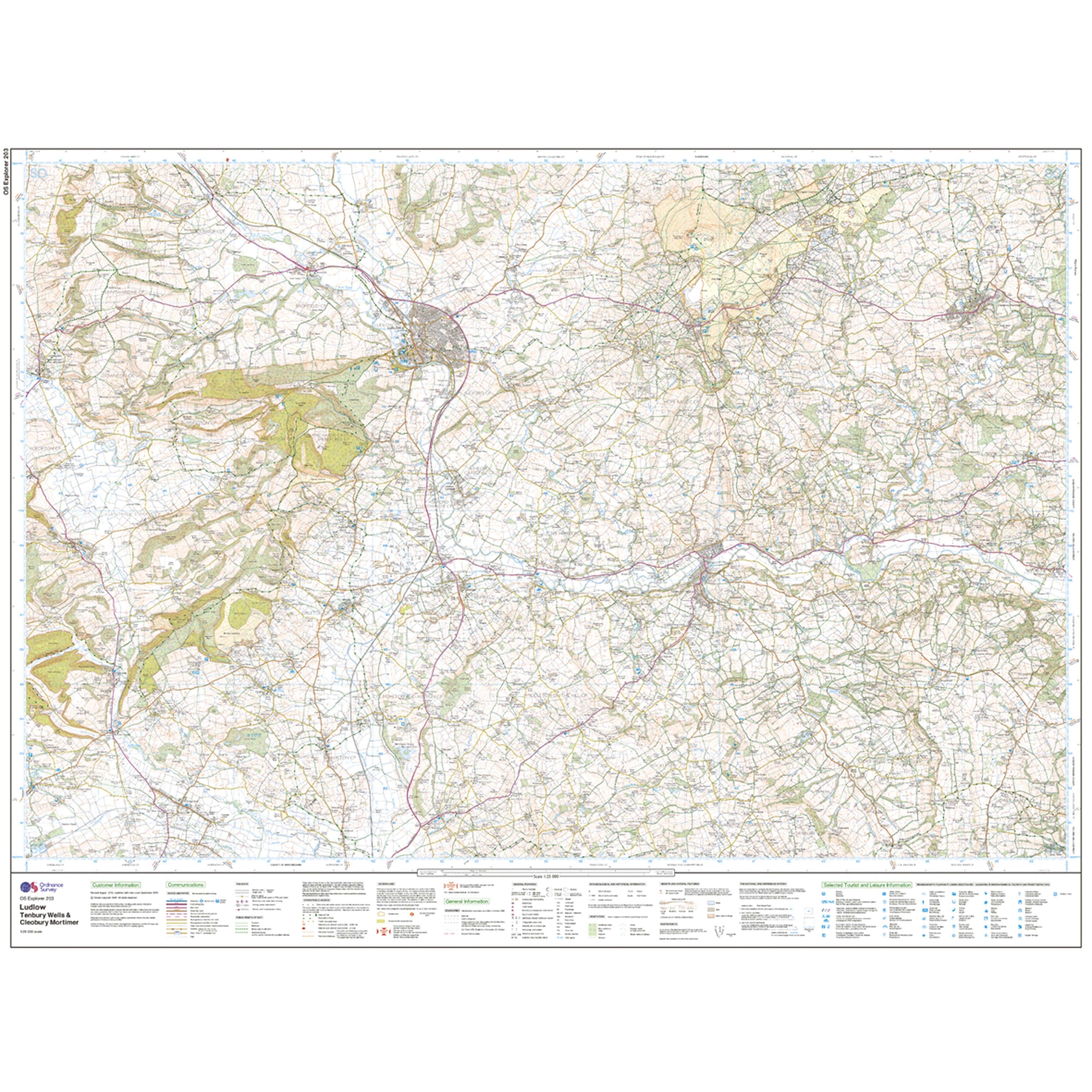 Explorer Active 203 Ludlow Tenbury Wells Cleobury Mortimer Map With Digital Version