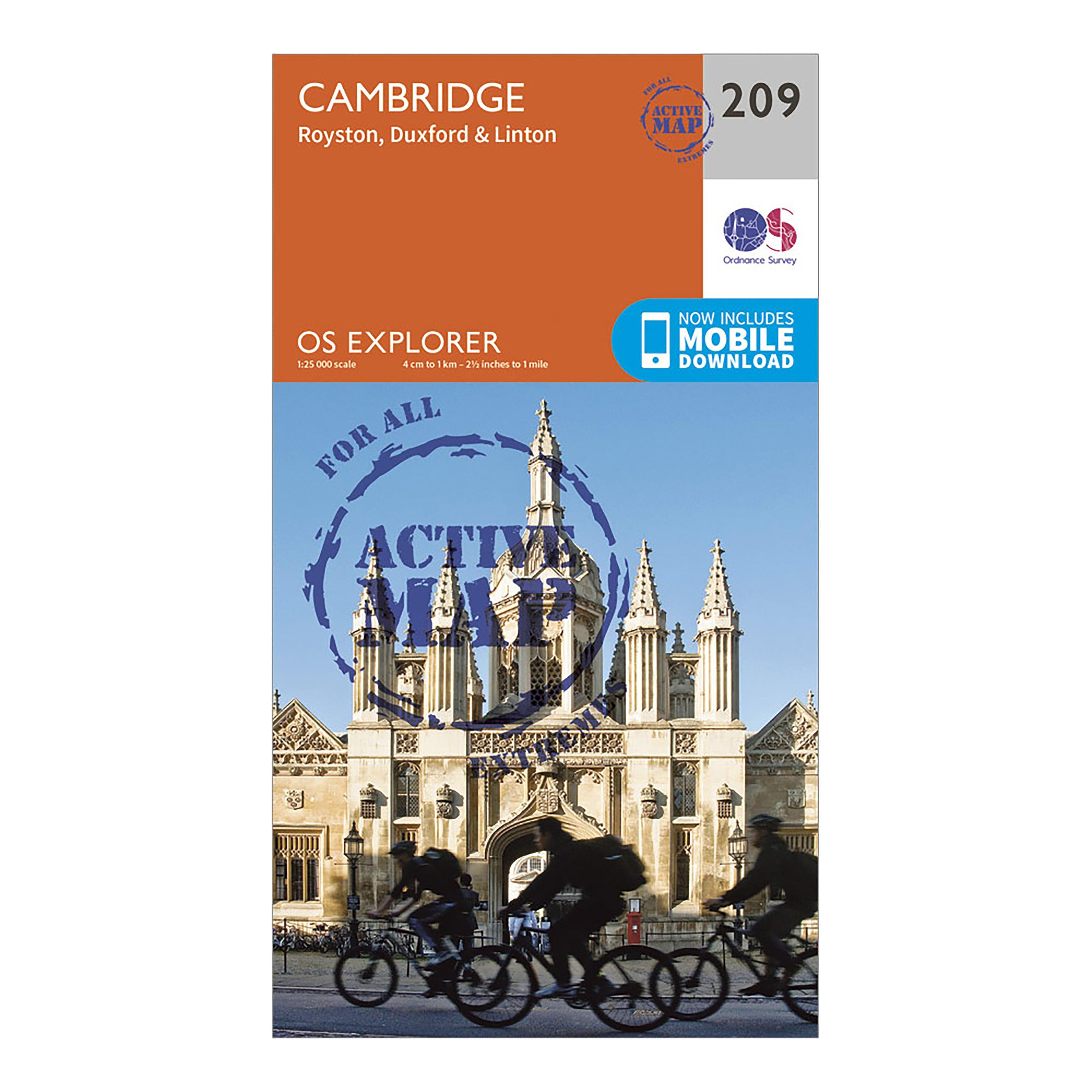 Explorer Active 209 Cambridge, Royston, Duxford & Linton Map With Digital Version
