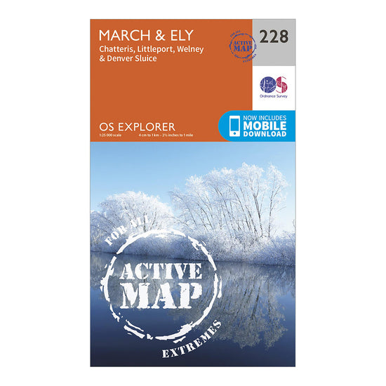 "Explorer Active 228 March Ely Map With Digital Version"""