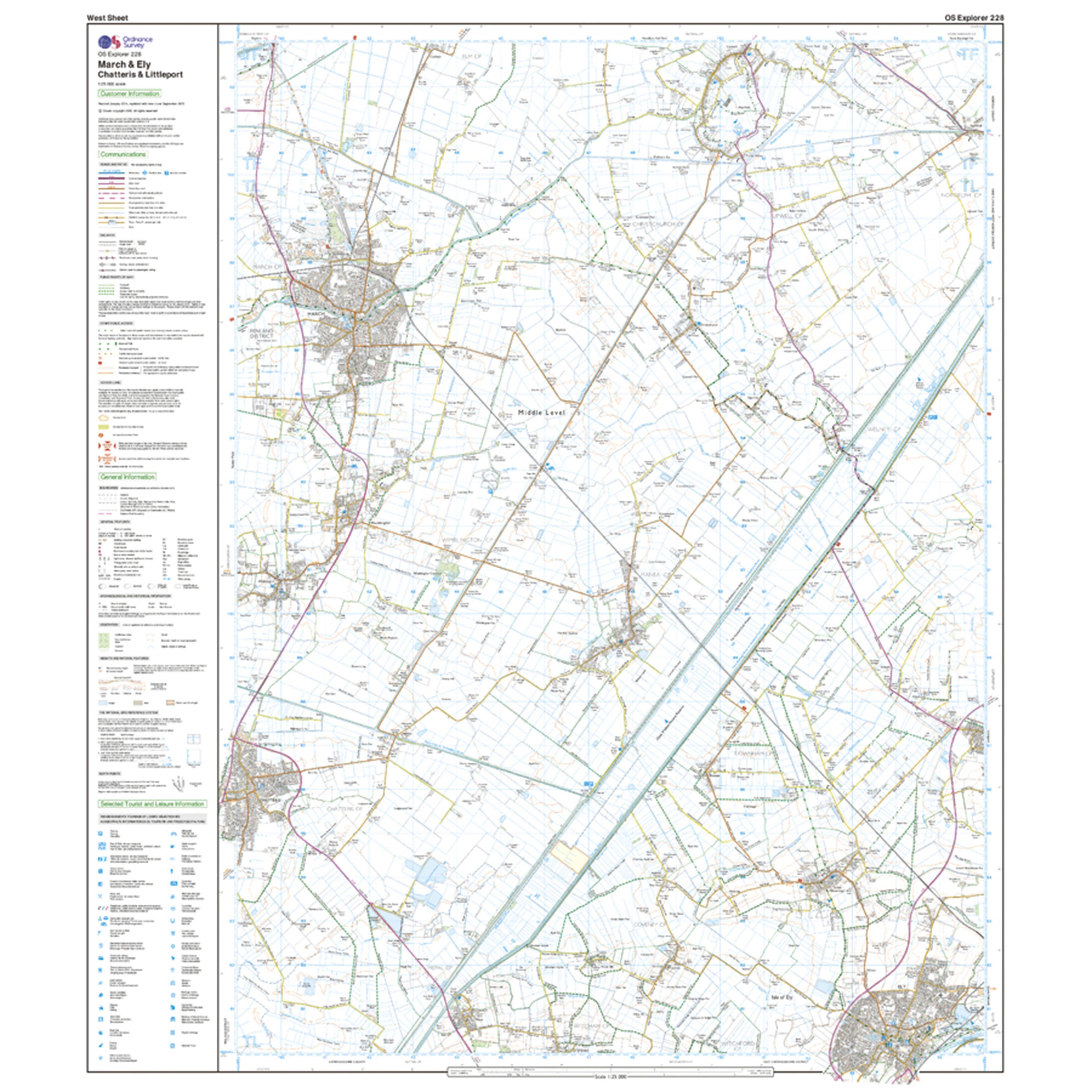 "Explorer Active 228 March Ely Map With Digital Version"""