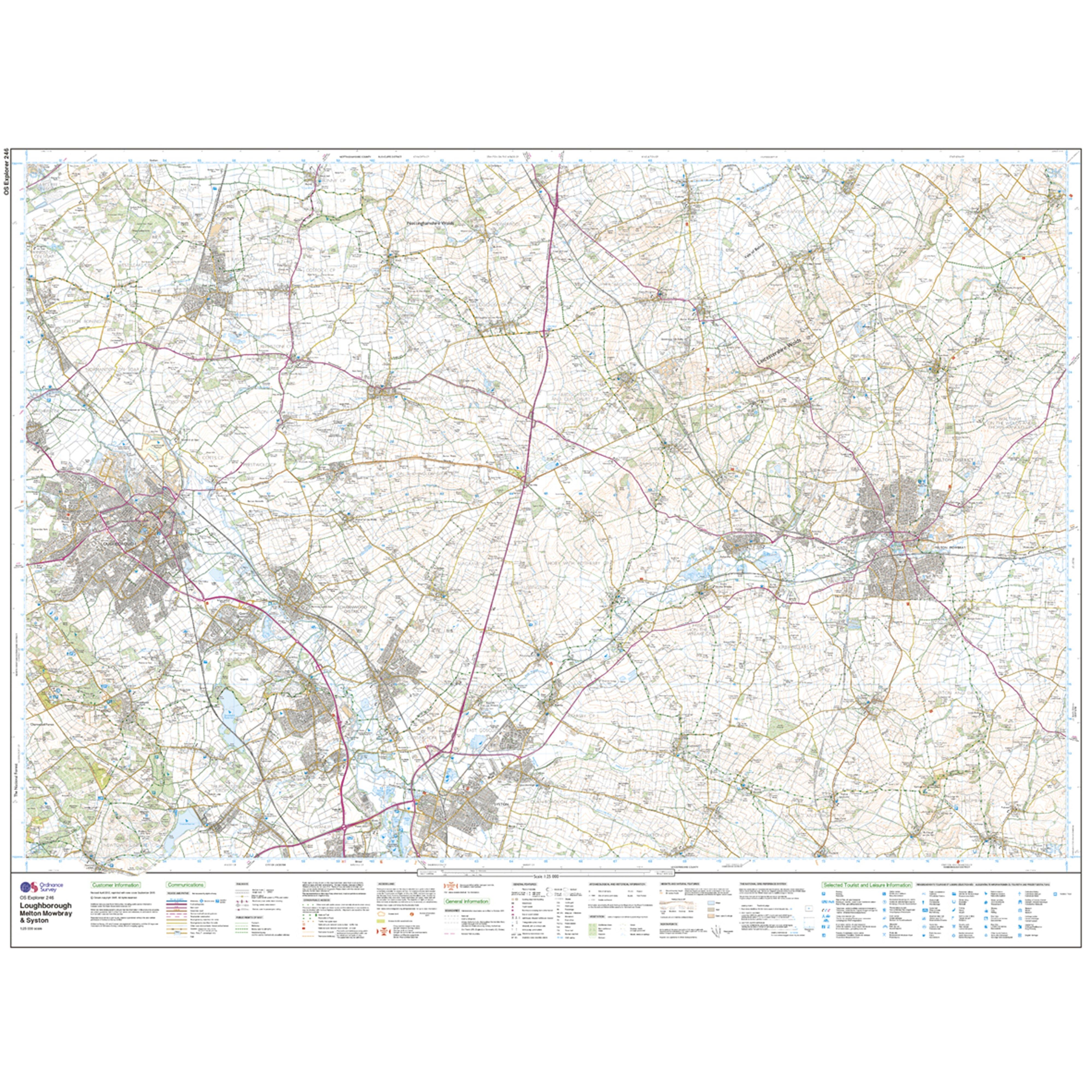 Explorer Active 246 Loughborough Melton Mowbray Syston Map With Digital Version