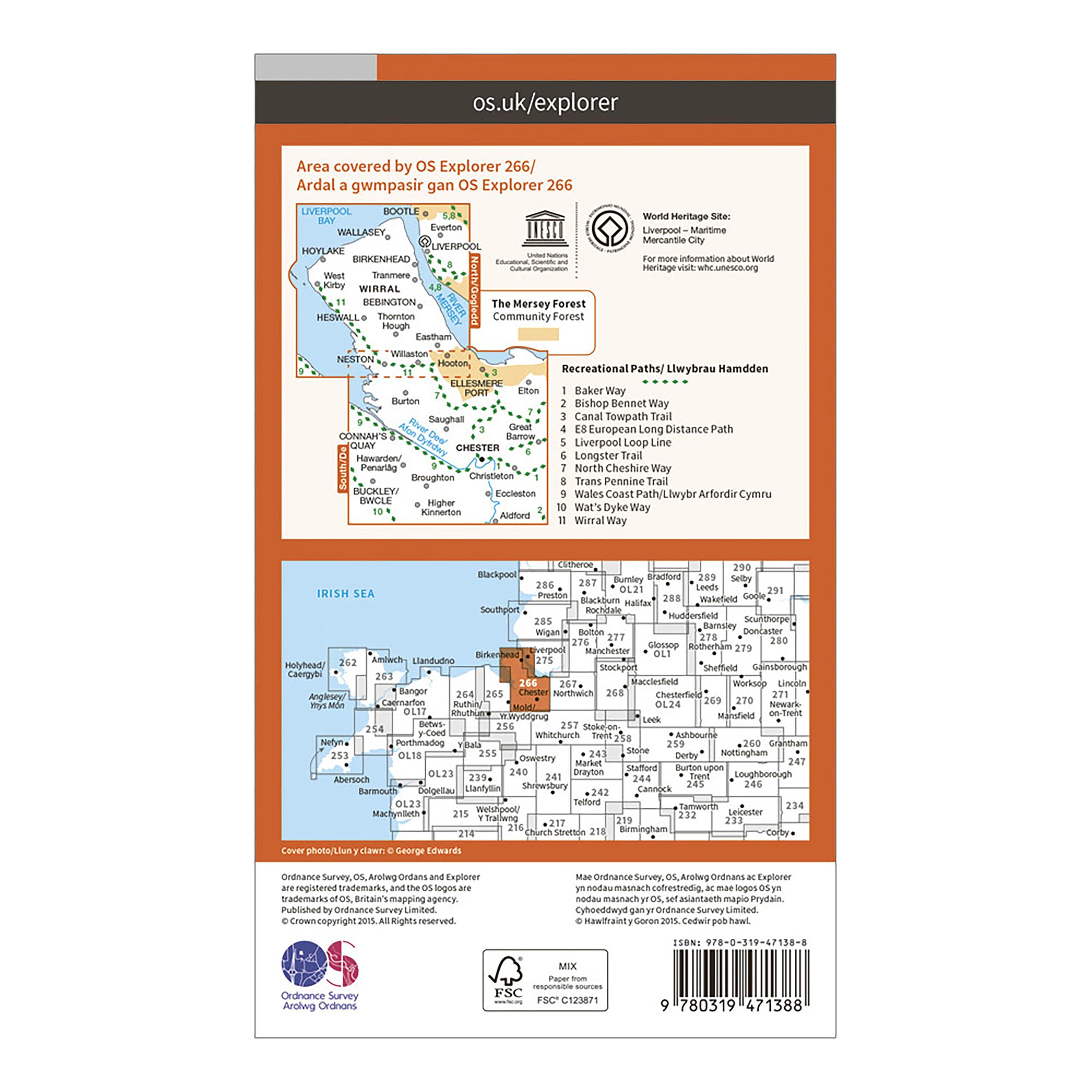 Explorer Active 266 Wirral & Chester Map With Digital Version