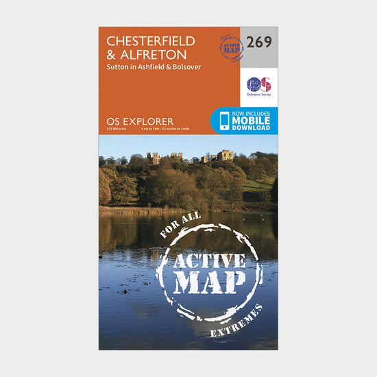 Explorer Active 269 Chesterfield & Alfreton Map With Digital Version