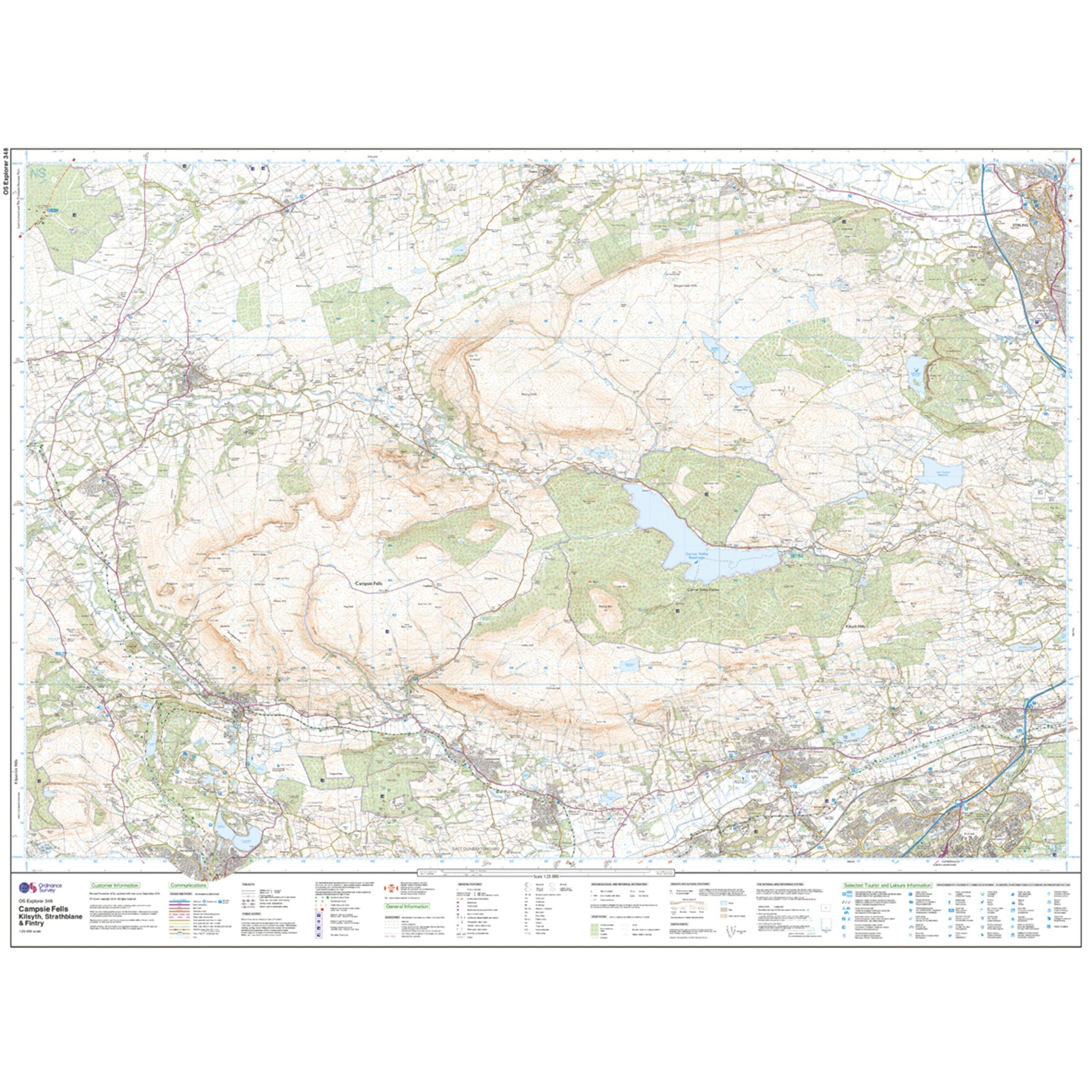 Explorer 348 Campsie Fells Map With Digital Version