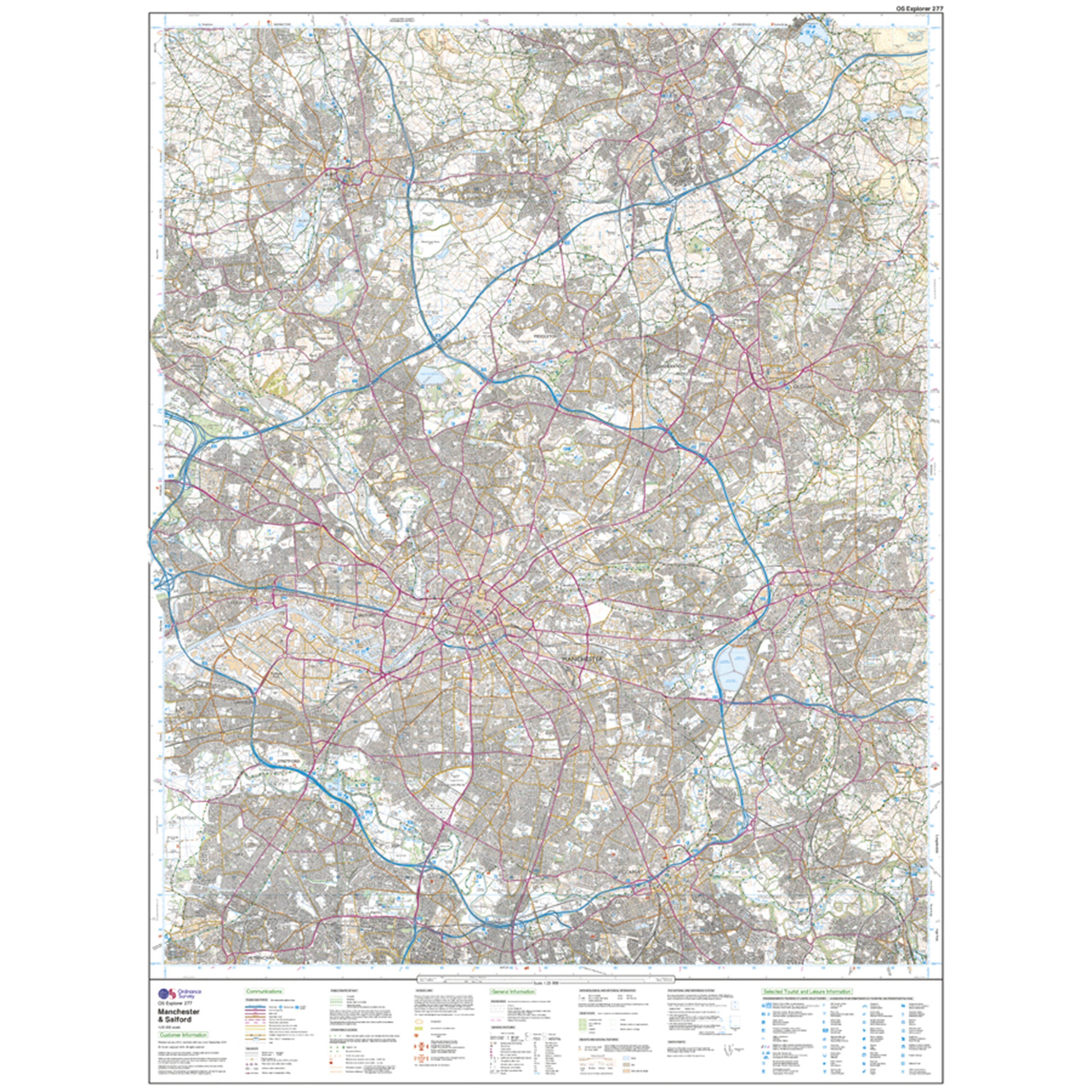 Explorer Active 277 Manchester & Salford Map With Digital Version