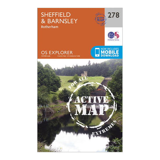 Explorer Active 278 Sheffield & Barnsley Map With Digital Version
