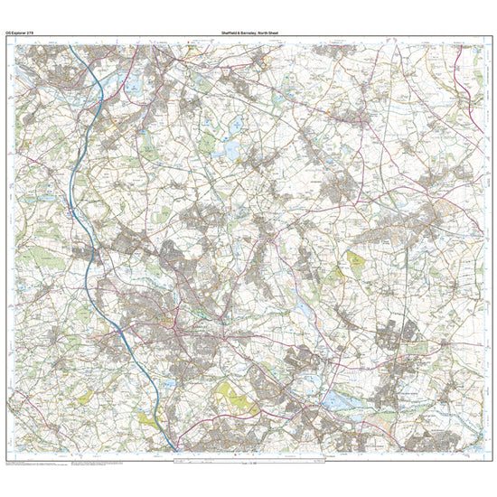 Explorer Active 278 Sheffield & Barnsley Map With Digital Version