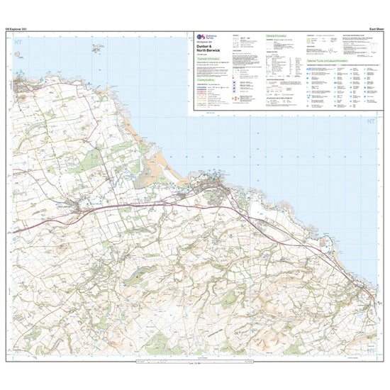 Explorer 351 Dunbar & North Berwick Map With Digital Version