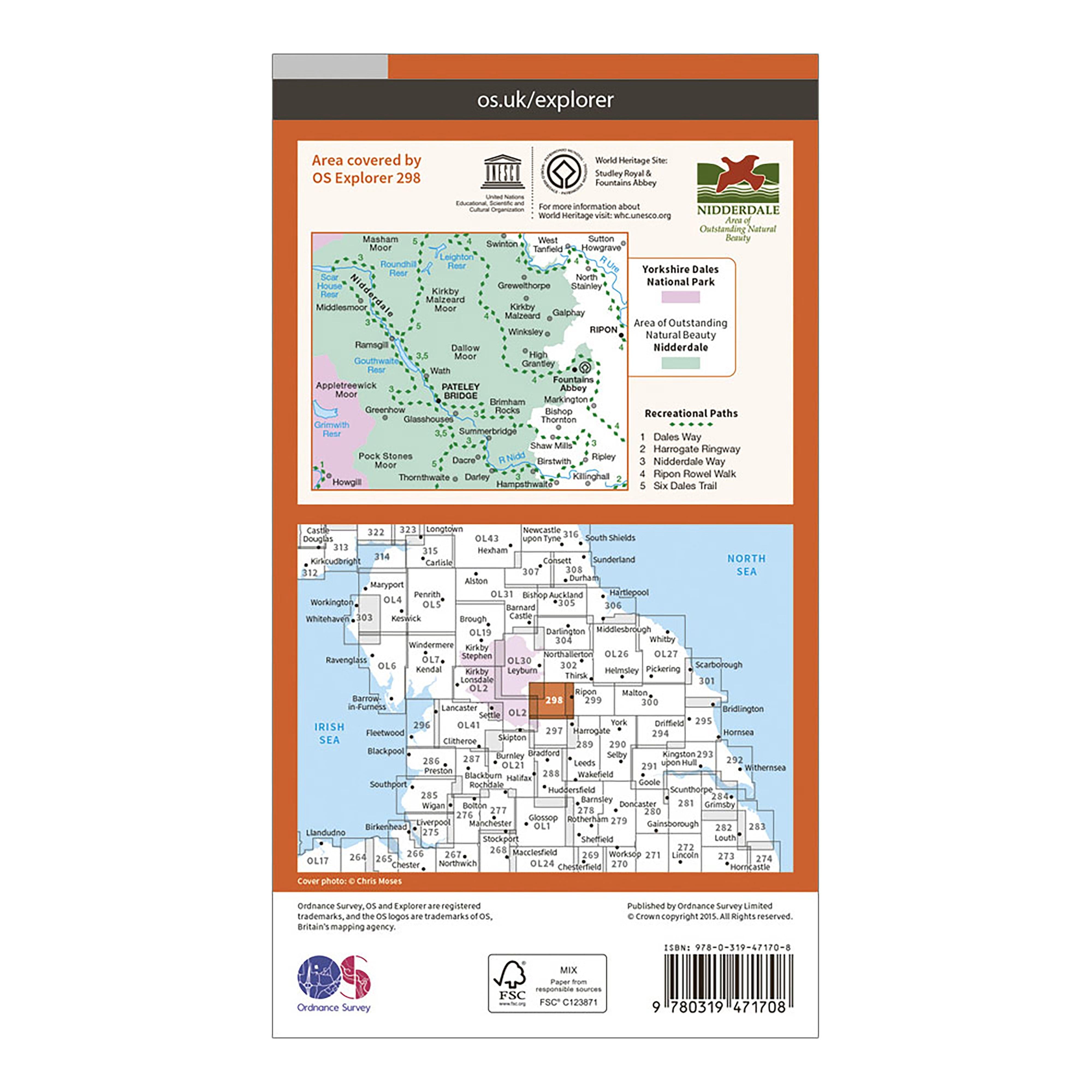 Explorer Active 298 Nidderdale Map With Digital Version