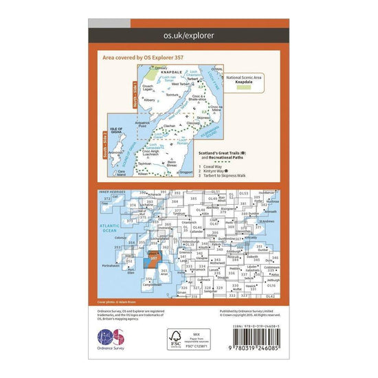 Explorer 357 Kintyre North Map With Digital Version