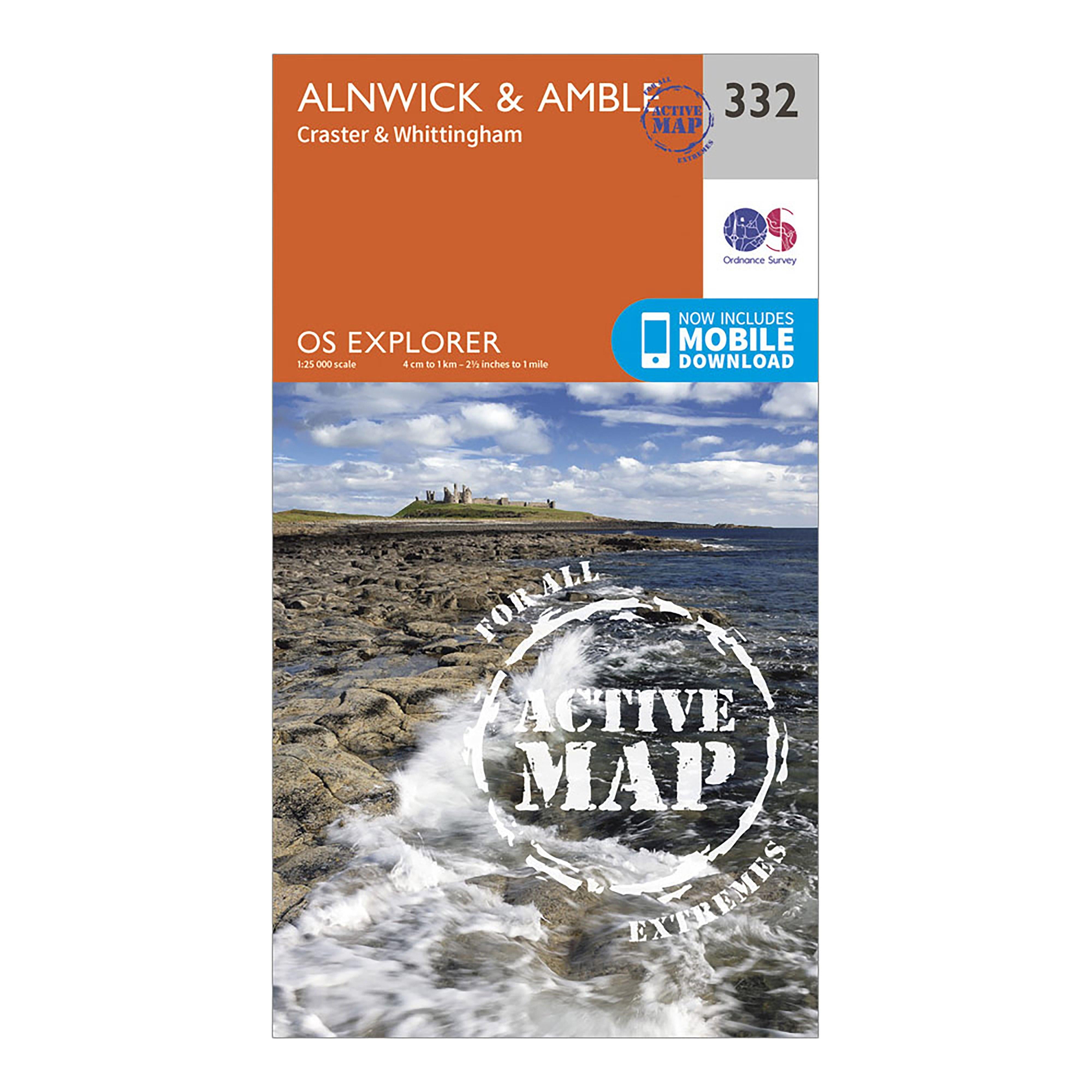 Explorer Active 332 Alnwick Amble Map With Digital Version