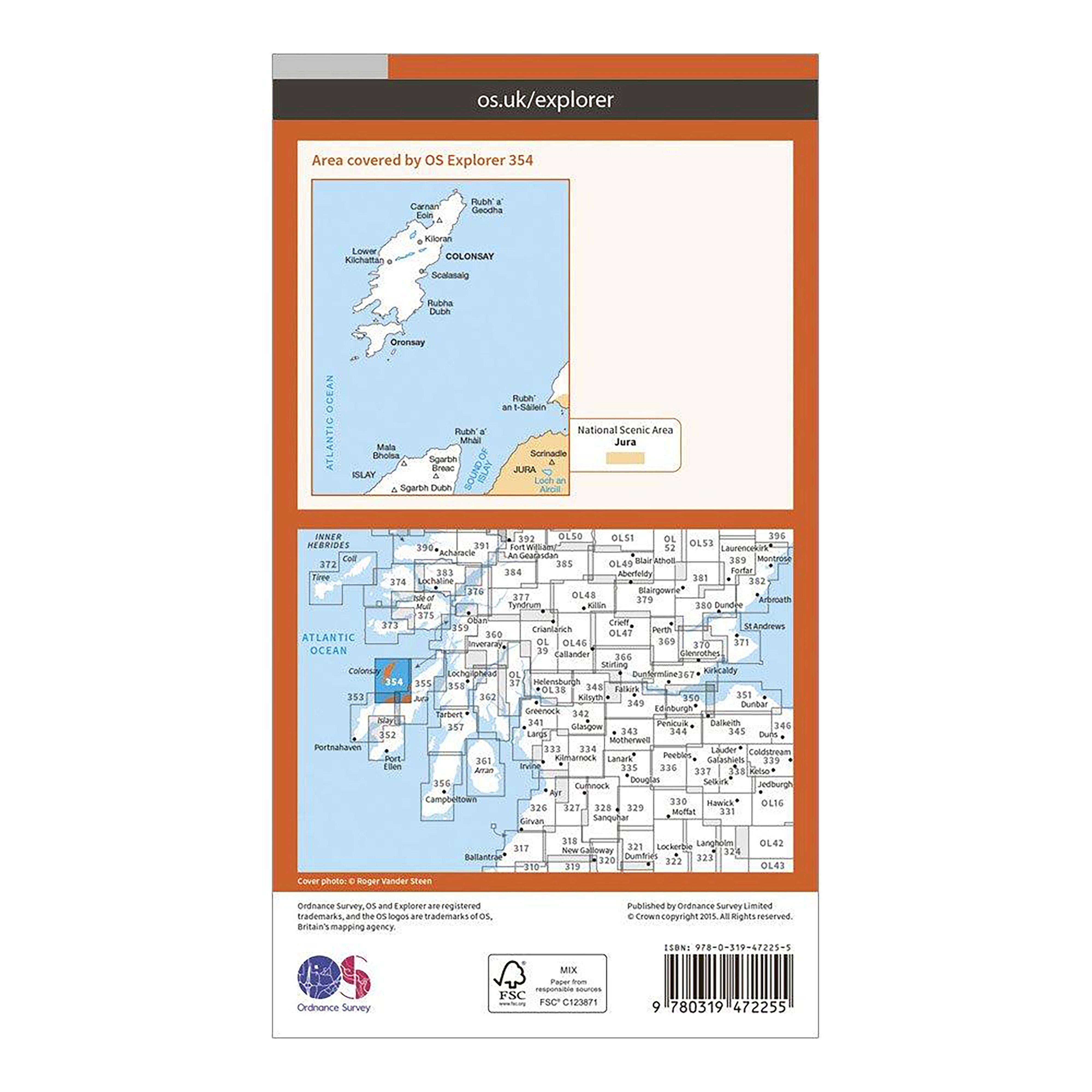 Explorer Active 354 Colonsay & Oronsay Map With Digital Version