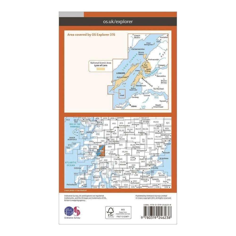 Explorer 376 Oban North Lorn Map With Digital Version