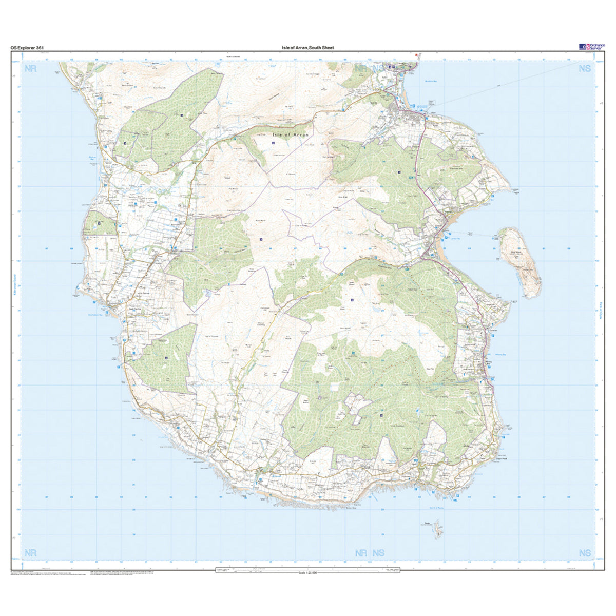 Explorer Active 361 Isle of Arran Map With Digital Version
