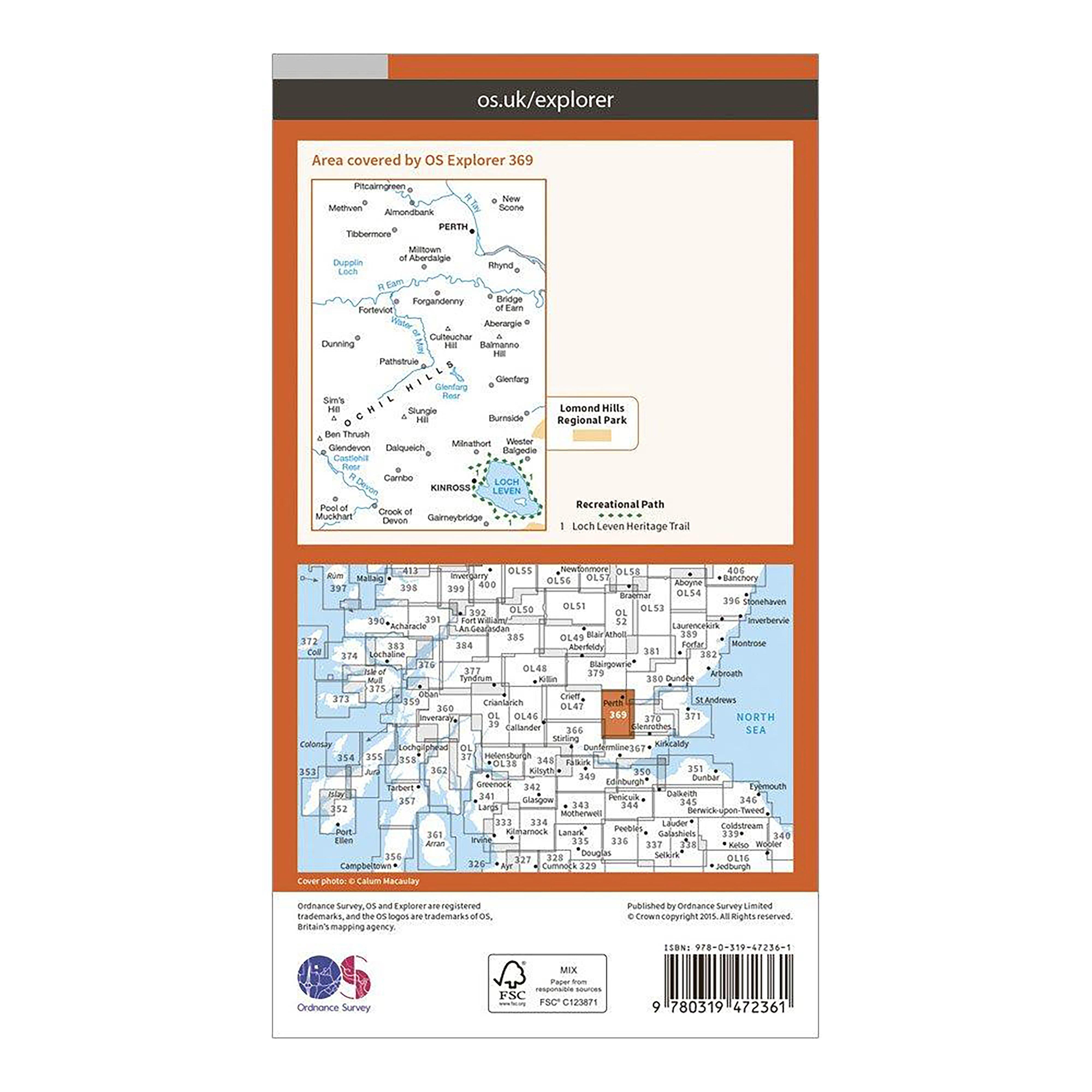Explorer Active 369 Perth & Kinross Map With Digital Version